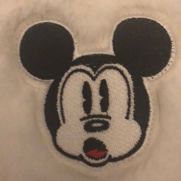 NWT DISNEY Mickey Mouse faux fur open cardigan-S - Picture 5 of 6